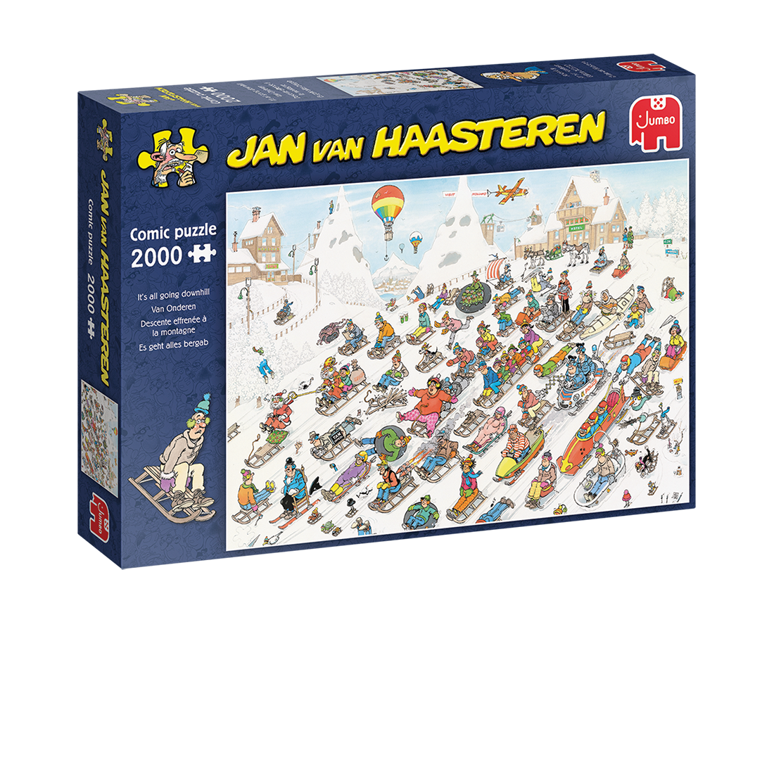 Jan Van Haasteren Puzzle - Its All Going Downhill (2000 pieces)