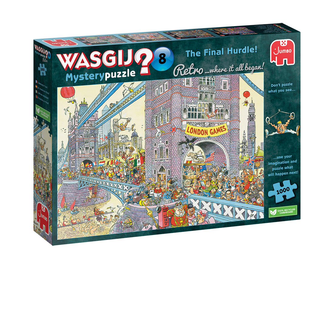 Wasgij Retro Mystery 8 Puslespil - 1000 Brikker - The Final Hurdle