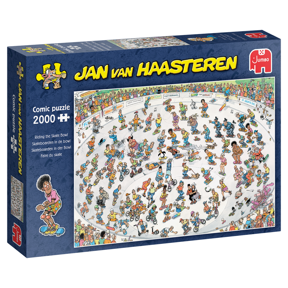 Puzzle Jan van Haasteren - Riding the Skate Bowl (2000 pieces)